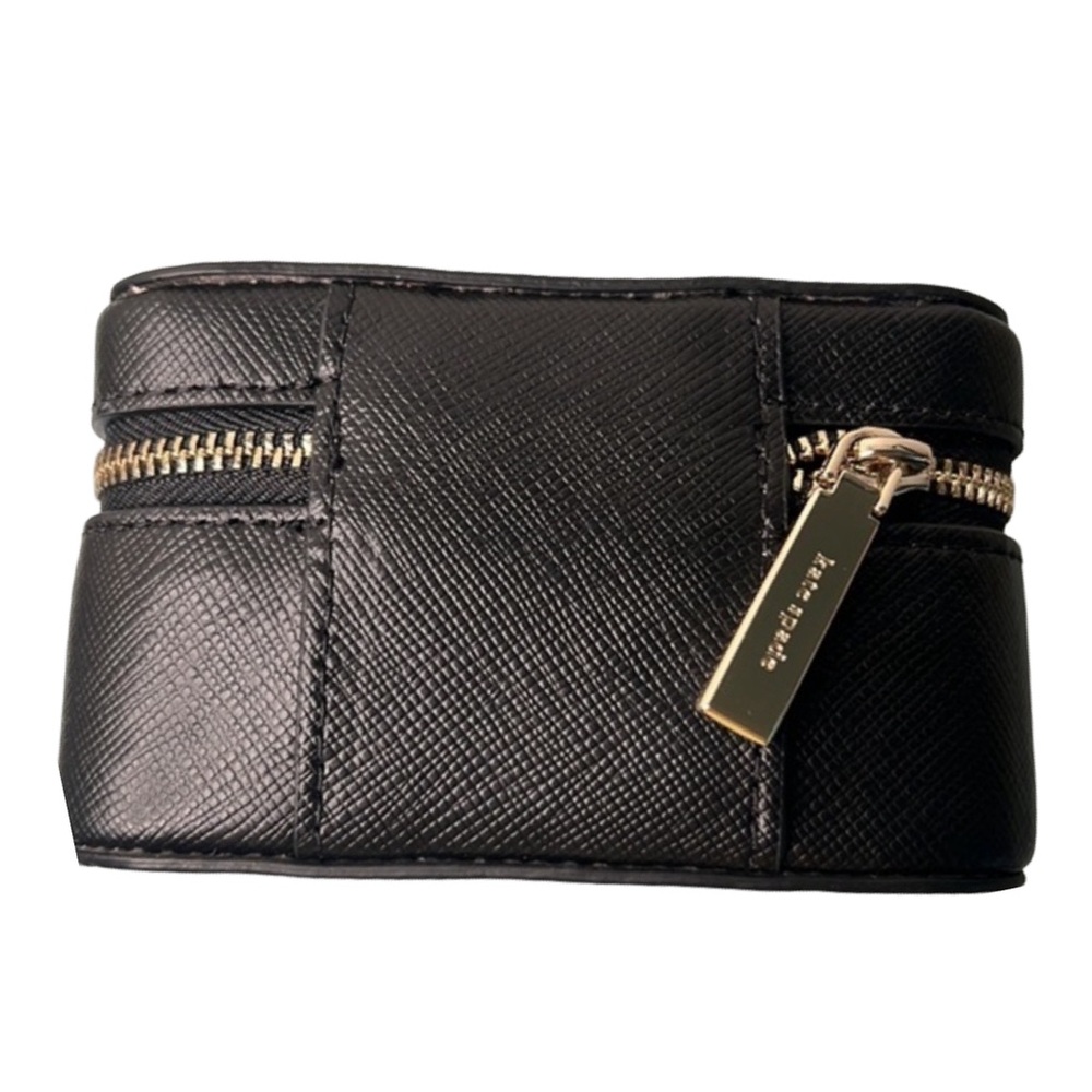 KATE SPADE • Black Staci Saffiano Leather Travel Jewelry Box - Picture 5 of 5